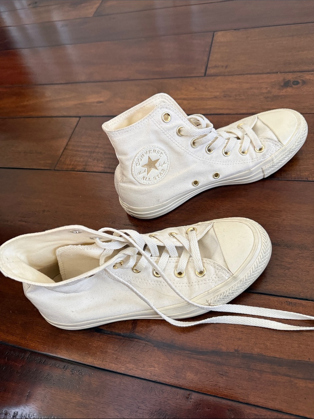 Converse High Top Sneakers in Cream